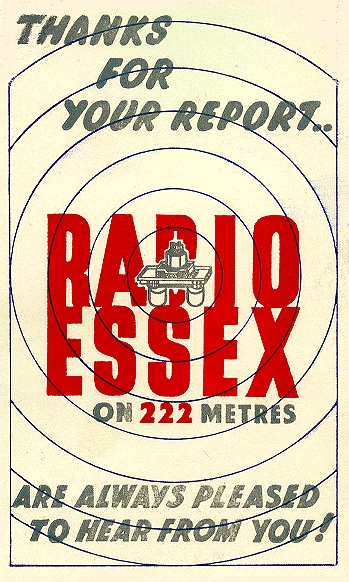Radio Essex QSL Card