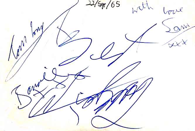 Signatures on rear of photograph