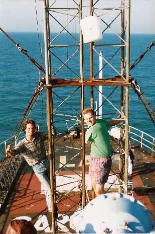 Playing around on antenna mast