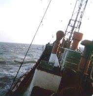 Mi-Amigo in rough seas