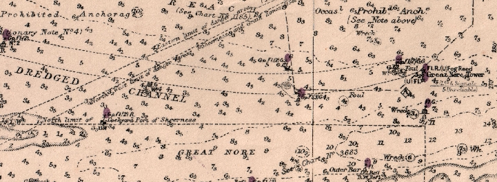 1940's Admiralty Chart Zoom View
