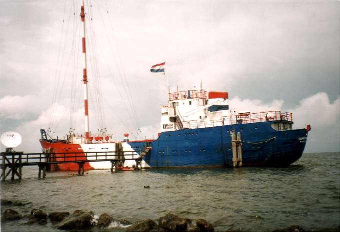 MV Communicator moored at pier