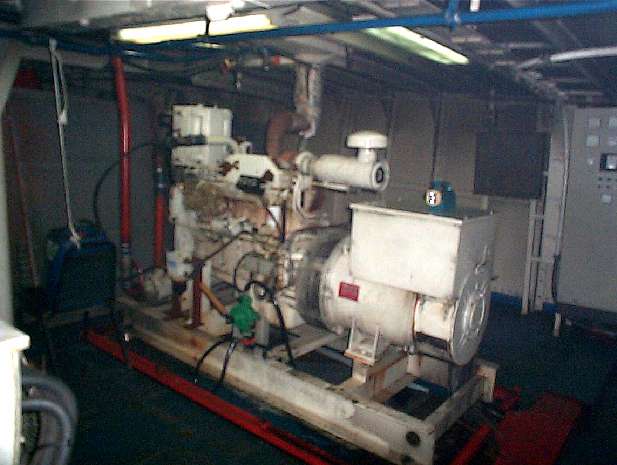 Starboard side Cummings generator