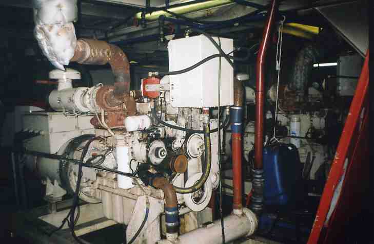 Starboard side Cummings generator