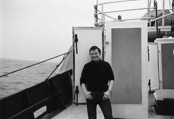 David on deck of Oceaan 7