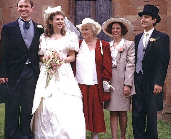 Dorothy at granddaughters wedding in 1995