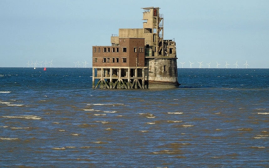 Grain Tower battery at full tide