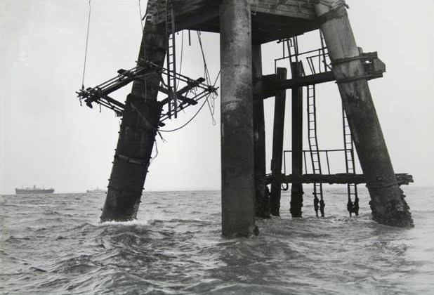 Searchlight Tower legs looking West