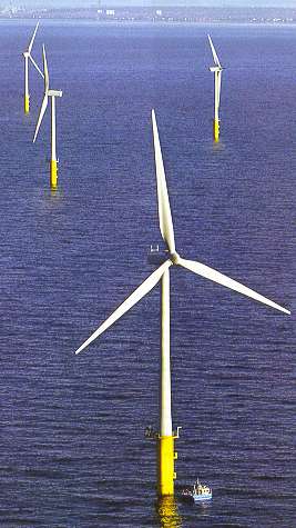 Wind Farm turbines from air