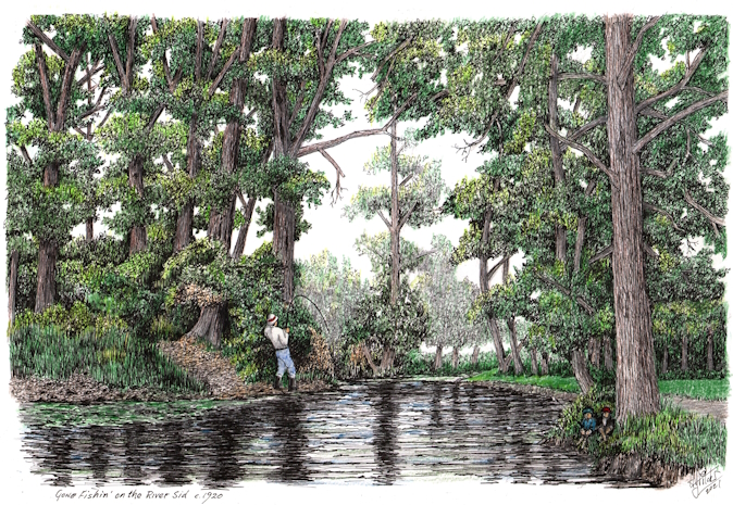 Fishing River Sid 1920's