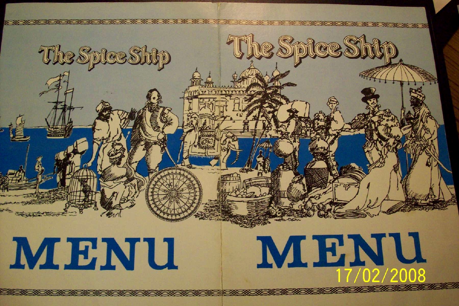 Spice Ship, Menu