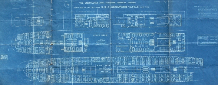 RMS Kenilworth Castle Blue Print