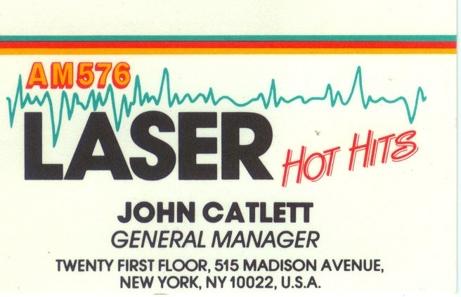 John Catlett Laser Hot Hits 576 Business Card
