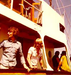 Robin Banks with Roger Kent on deck