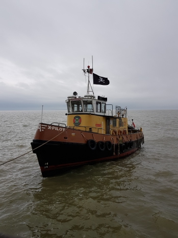 X-Pilot hanging off Souther Gun Tower