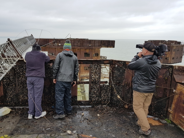 Collapsed Red Sands Radio Antenna filmed
