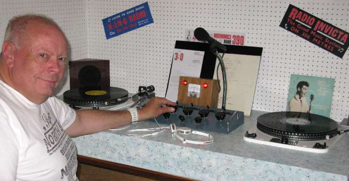 David Phillips at Radio 390 refurbished studio