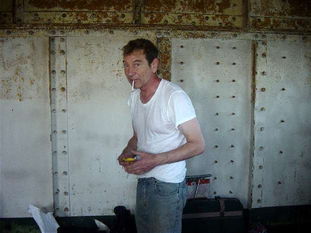 Robin Banks has a smoke