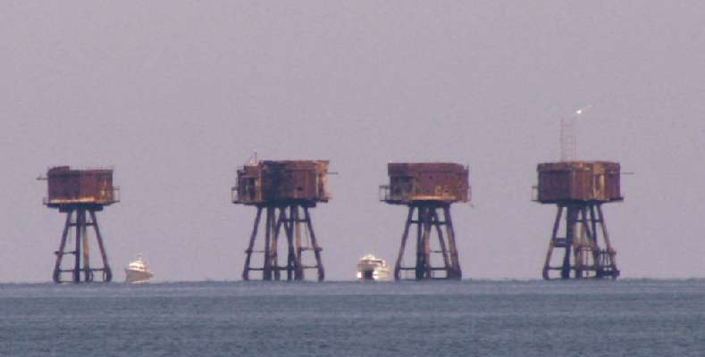Close view of antenna work from the sea