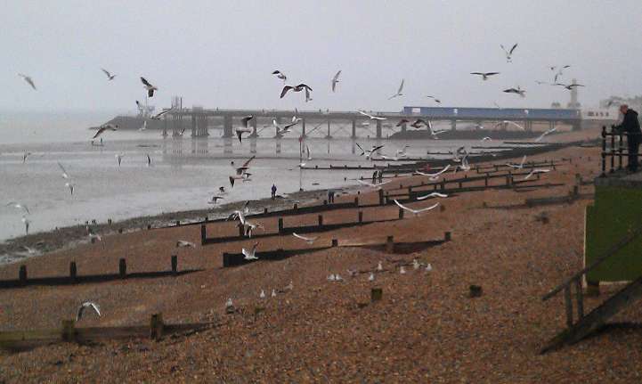 Herne Bay Pier & Neptunes Jetty from Hampton Pier
