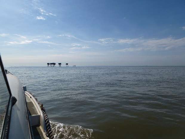 Red Sands Towers looking West
