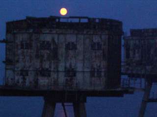 Full Moon over G4 & 1 Towers