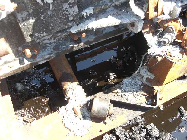 Water under generator