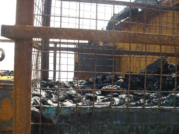 Fuel containers on north end close up