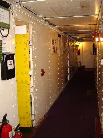 The row inside corridor main deck