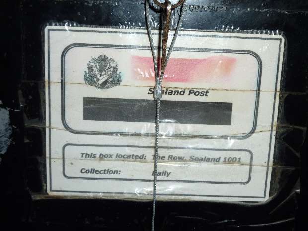 PO Box on the Row close-up