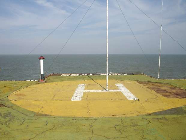 Chimney in relation to Heli-Pad