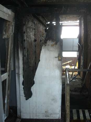 Above North leg stairs right