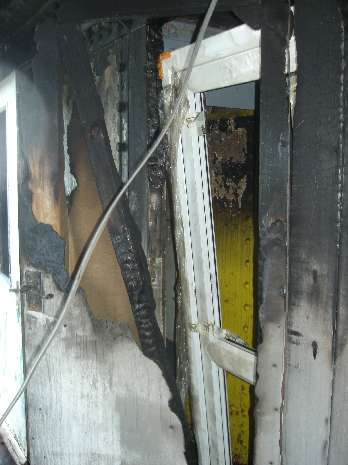 Above North leg viewed from other side of door