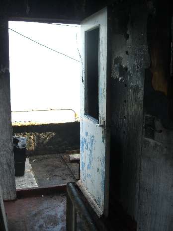 East side to walkway door open