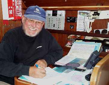 Bob Le-Roi at chart table