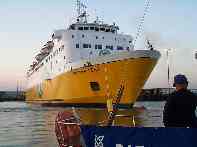 Transmanche ferry just over half way turned