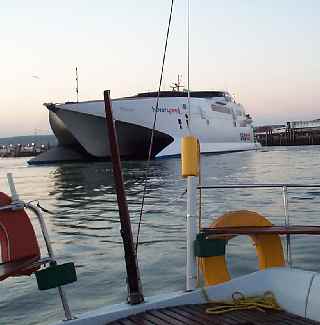 Seacat following us out of Poole