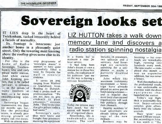 Hounslow Informer Radio Sovereign report