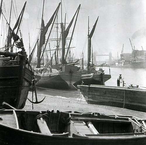 Barges at Tower Bridge