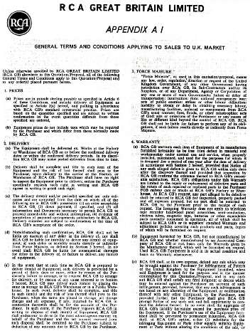 RCA Transmitter Specification 2