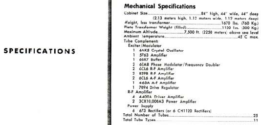 RCA Transmitter Specification 4 RCA Transmitter Specification 4