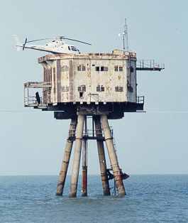 Port of London helicopter on gun tower G5