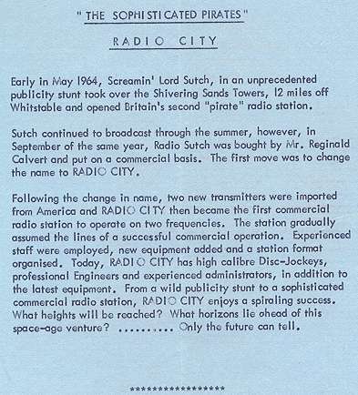 Radio Sutch Promotion