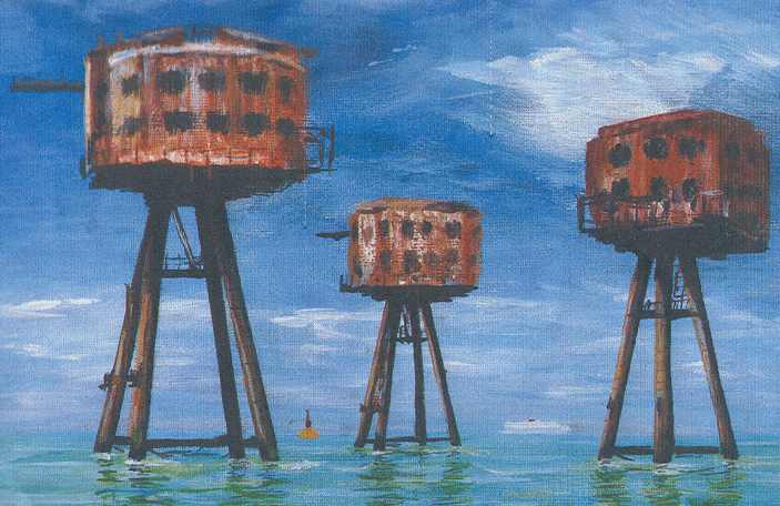 Water Colour by of Shivering Sands by Peter Hudson