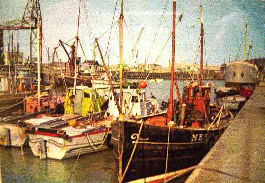 Whitstable harbour in colour in 1950's