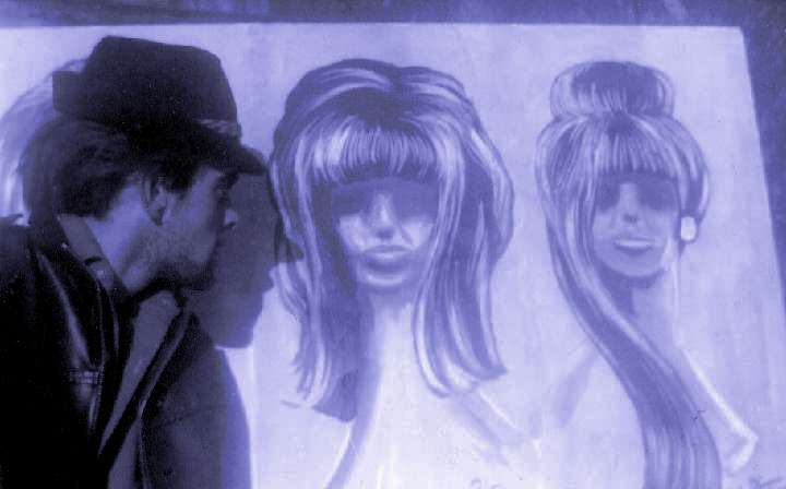 Jerry Pitcher's oil painting in blue