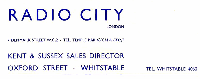 Radio City 1965 Headed Stationary