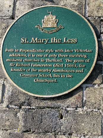 St Mary's Church plaque