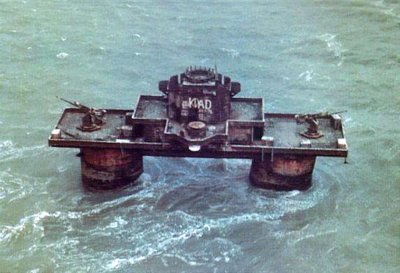 U3 HMS Tongue Fort from air in colour 1992